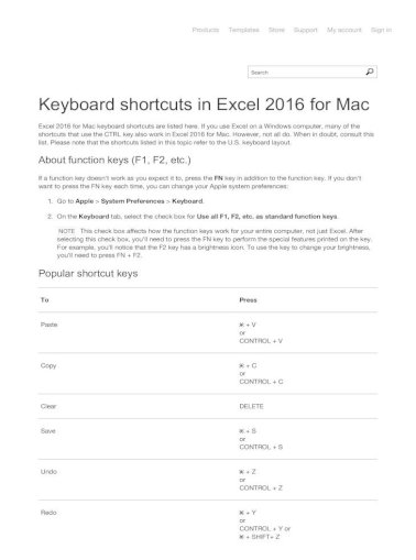 excel for mac keyboard shortcuts absolute reference